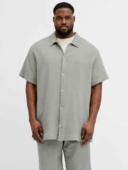 JACK & JONES JORNANTUCKET DOUBLE CLOTH SHIRT SS E PLS