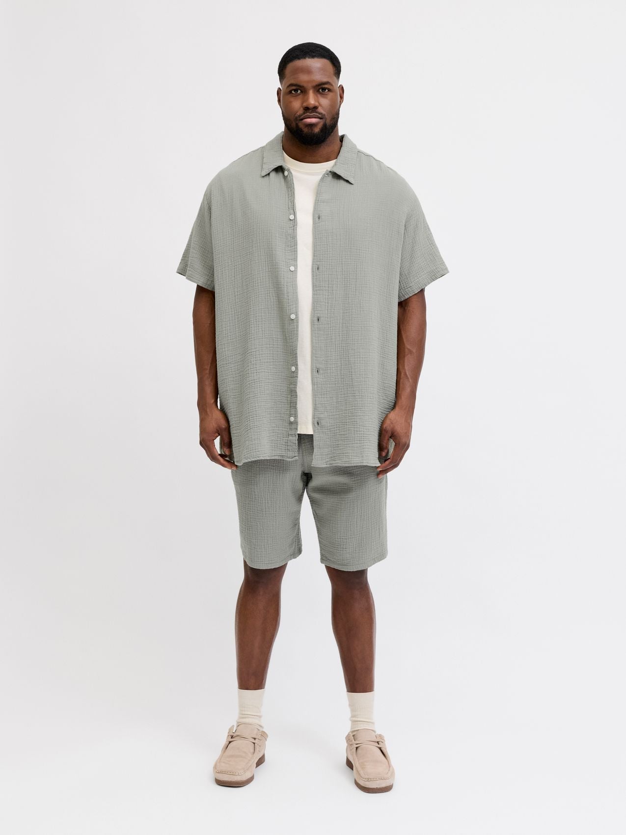 JACK & JONES JORNANTUCKET DOUBLE CLOTH SHIRT SS E PLS