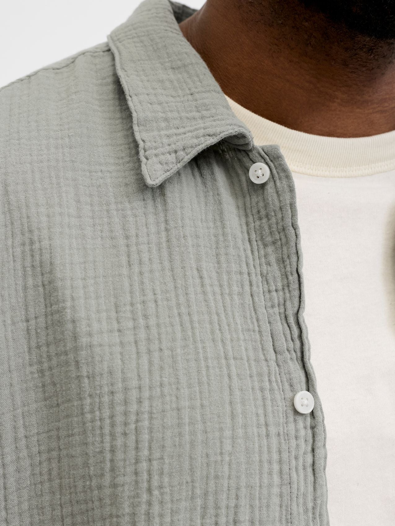 JACK & JONES JORNANTUCKET DOUBLE CLOTH SHIRT SS E PLS