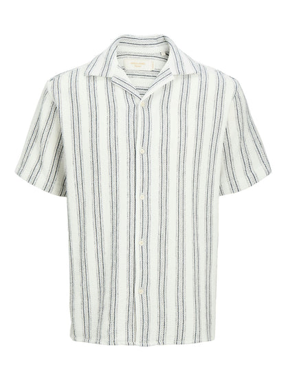 JACK & JONES JJECOBA STRIPE RESORT SHIRT SS SN PLS