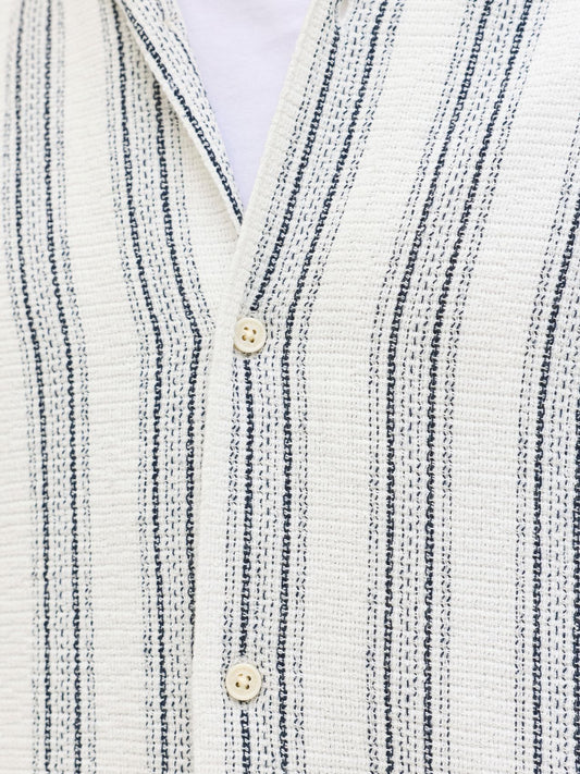 JACK & JONES JJECOBA STRIPE RESORT SHIRT SS SN PLS