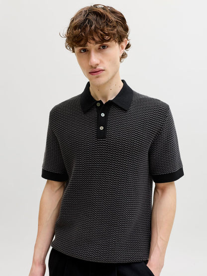 JACK & JONES JPRBLUKINGSLEY KNIT POLO SS LN