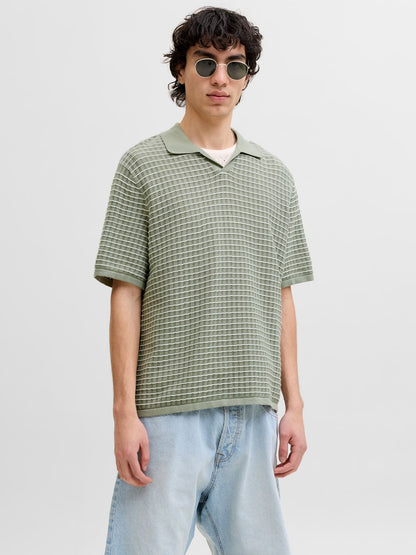 JACK & JONES JORNANTUCKET KNIT SPLIT NECK POLO SA26