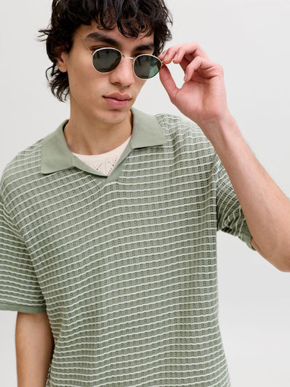 JACK & JONES JORNANTUCKET KNIT SPLIT NECK POLO SA26