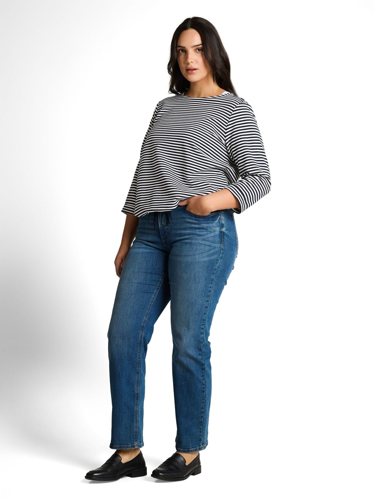 TOM TAILOR Plus Size - Langarmshirt mit Knopf-Details