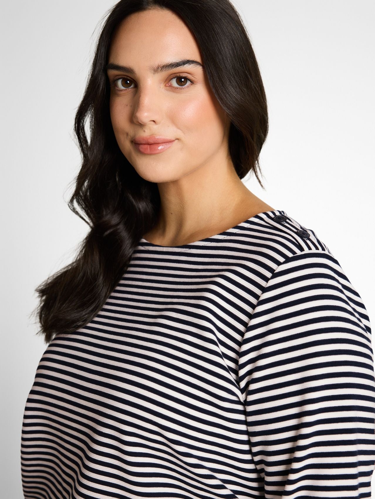 TOM TAILOR Plus Size - Langarmshirt mit Knopf-Details