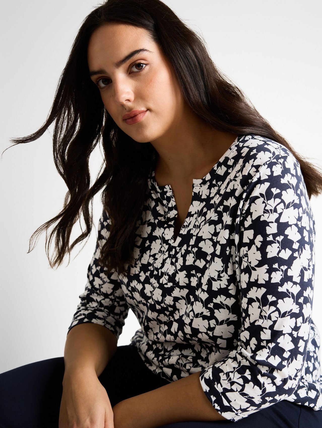 TOM TAILOR Plus Size - Langarmshirt mit Muster