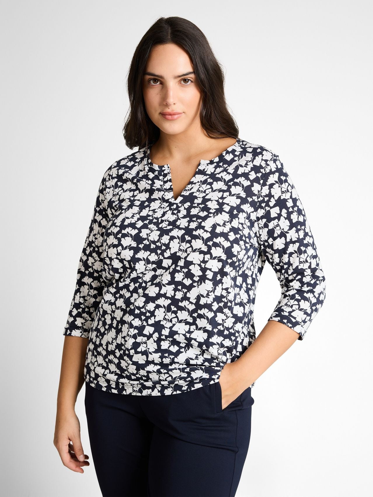 TOM TAILOR Plus Size - Langarmshirt mit Muster