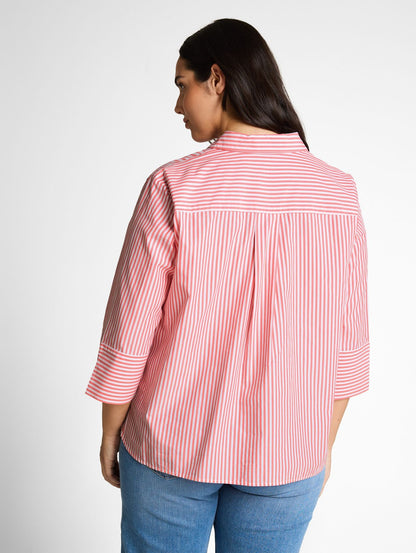 TOM TAILOR Plus Size - Hemdbluse mit Streifenmuster