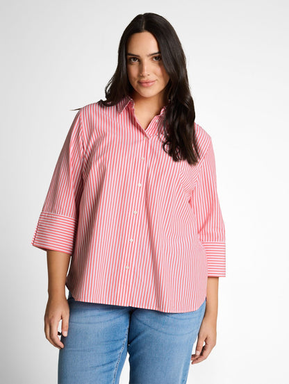 TOM TAILOR Plus Size - Hemdbluse mit Streifenmuster