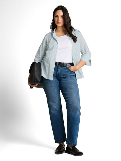 TOM TAILOR Plus Size - Hemdbluse mit Streifenmuster