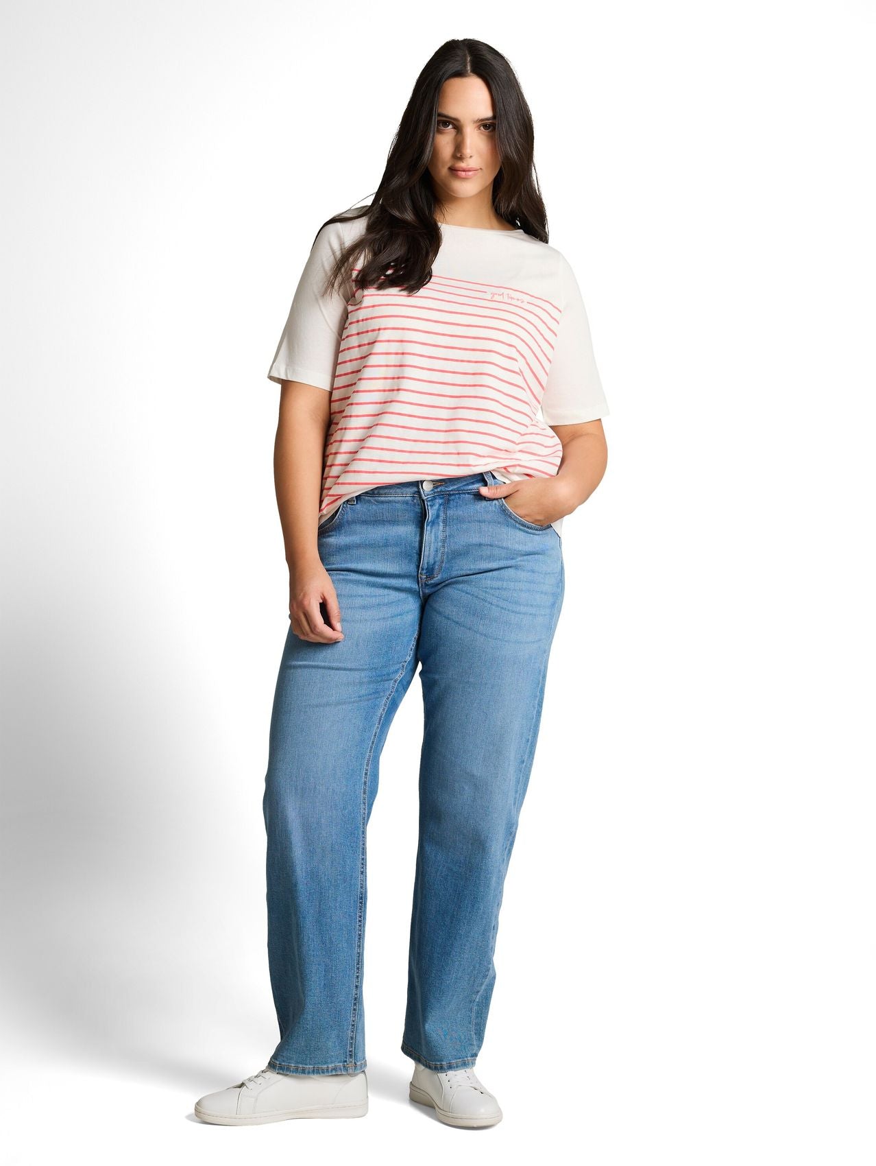 TOM TAILOR Plus Size - T-Shirt mit Streifenmuster