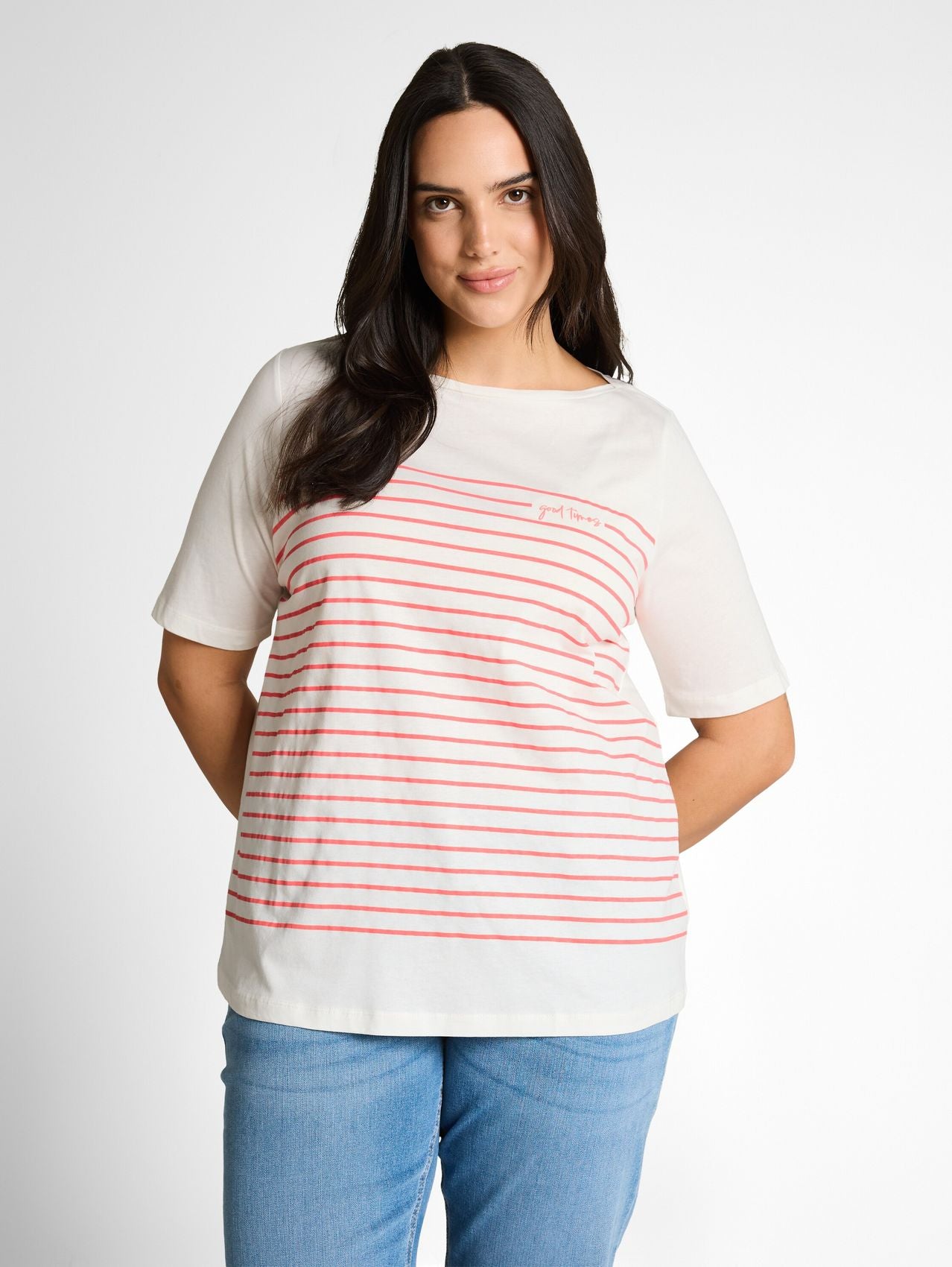 TOM TAILOR Plus Size - T-Shirt mit Streifenmuster