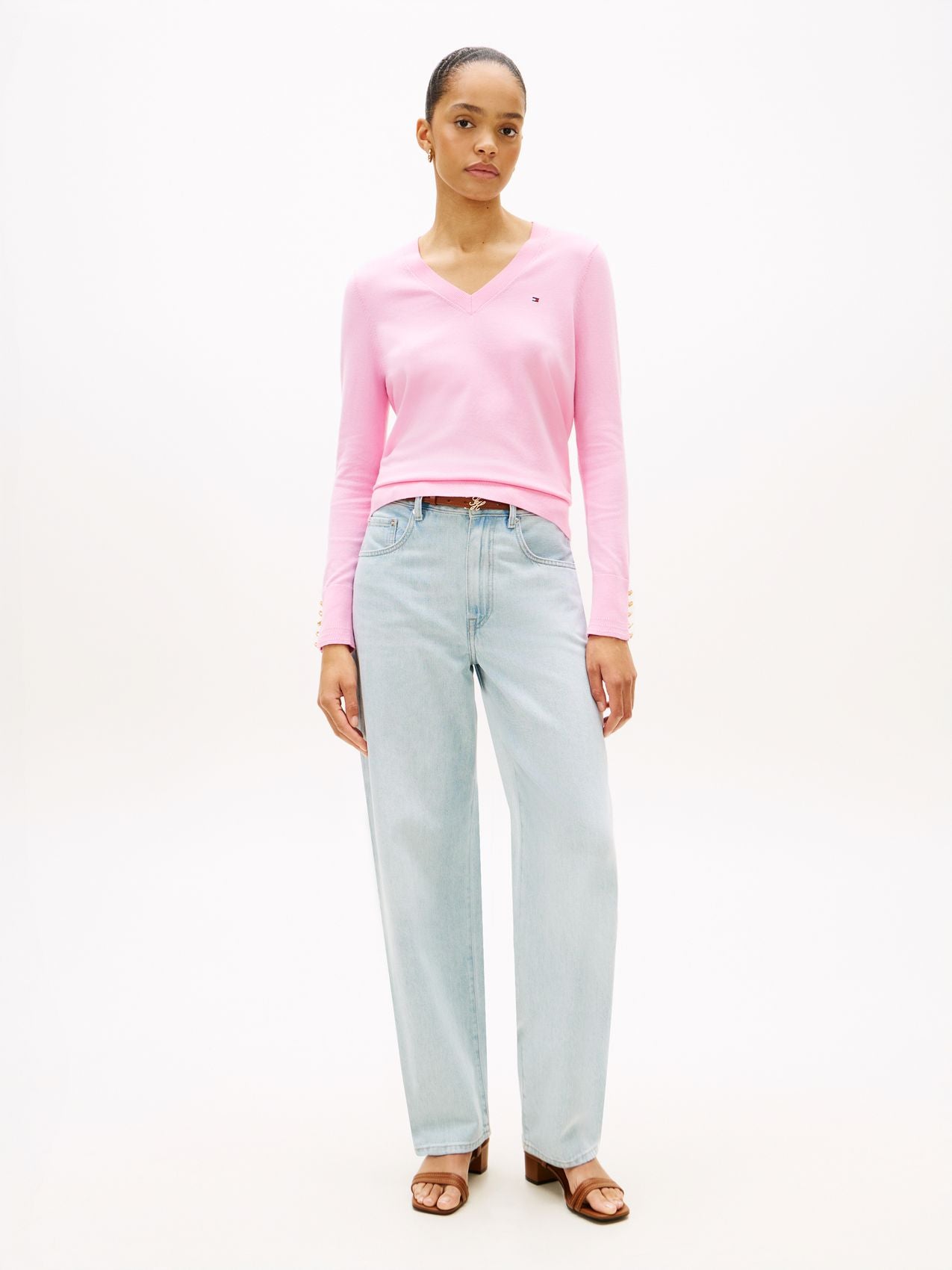 TOMMY HILFIGER Feinstrick-Pullover mit V-Ausschnitt