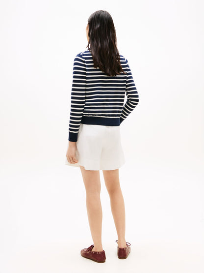 TOMMY HILFIGER Rundhals-Cardigan aus Feinstrick-Jersey