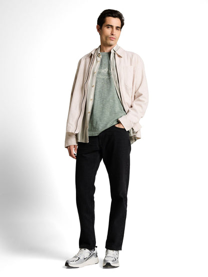 TOM TAILOR T-Shirt in Melange-Optik mit Print