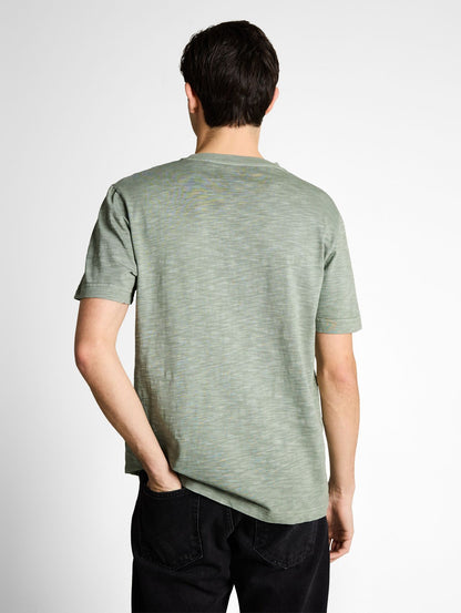 TOM TAILOR T-Shirt in Melange-Optik mit Print