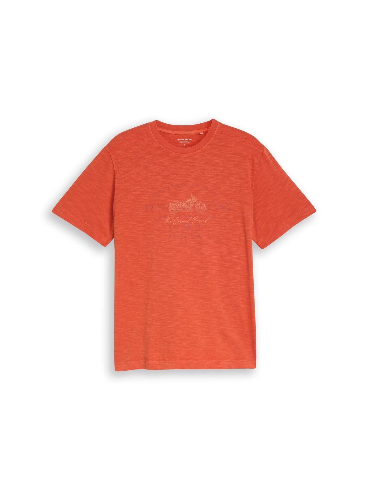 TOM TAILOR T-Shirt in Melange-Optik mit Print