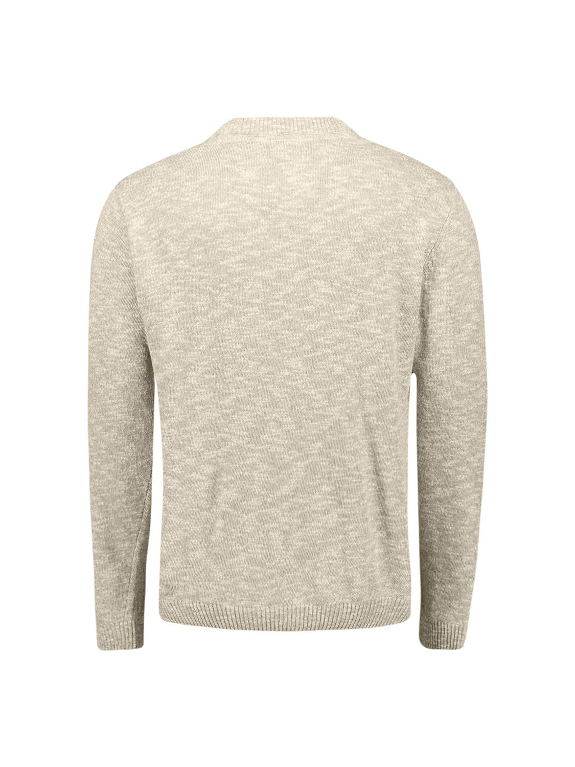 NO EXCESS Pullover Crewneck Melange With Linen
