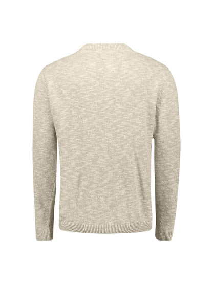 NO EXCESS Pullover Crewneck Melange With Linen