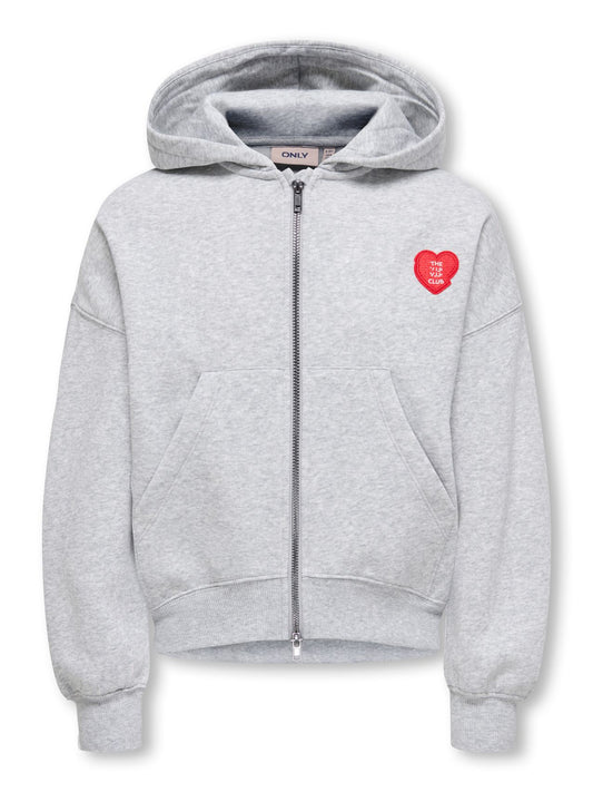 ONLY KOGEVISA L/S ZIP HOOD OVS SWT