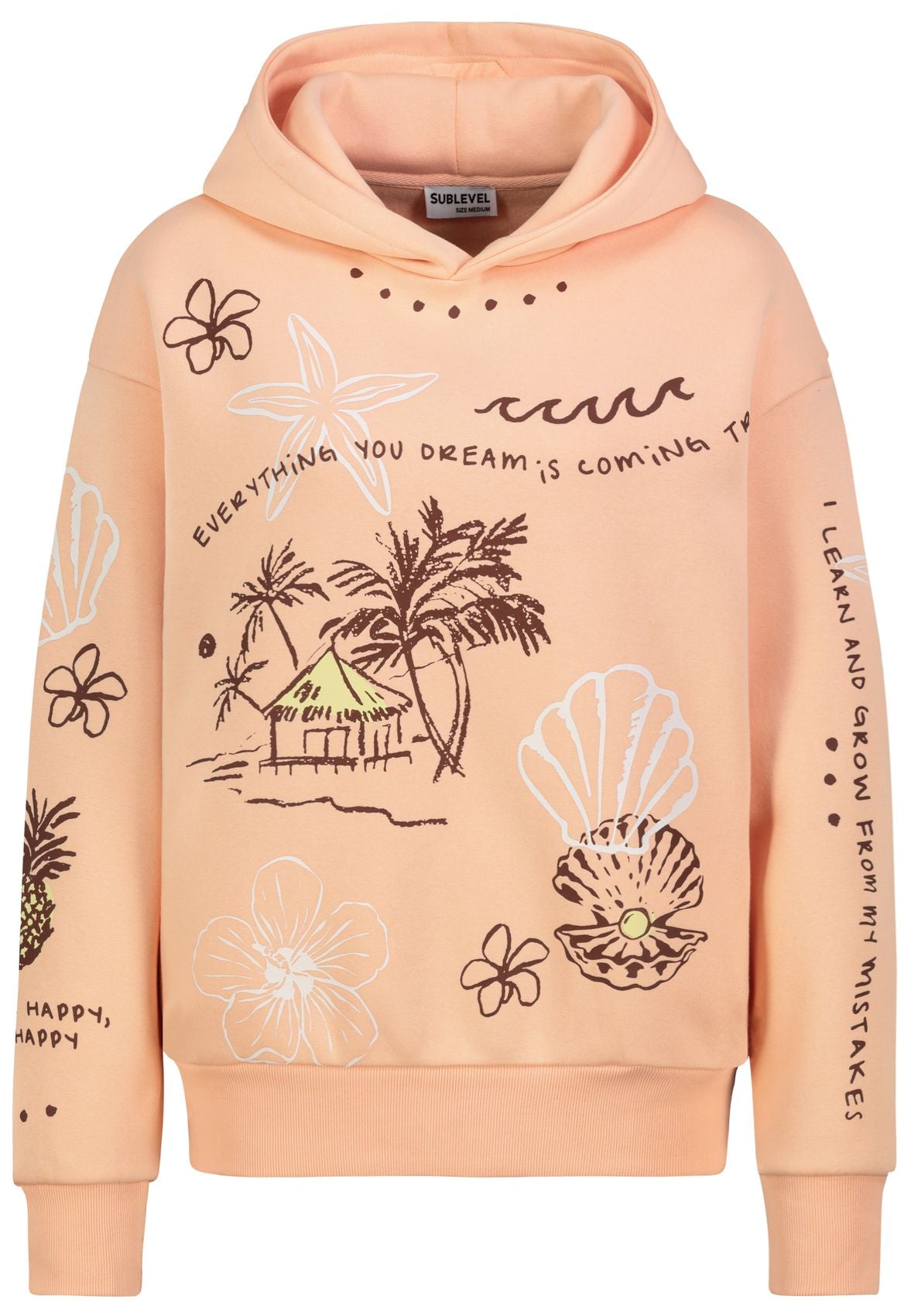 SUBLEVEL Damen, Sweat, sunny peach