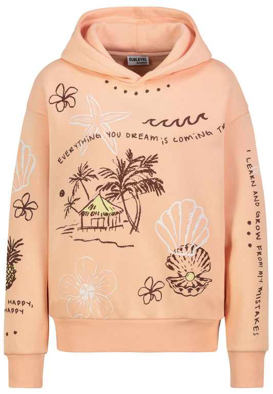 SUBLEVEL Damen, Sweat, sunny peach