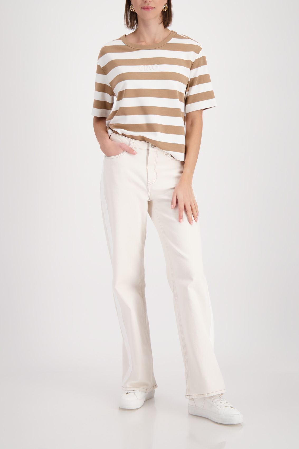 MONARI Pullover, biscotti ringel