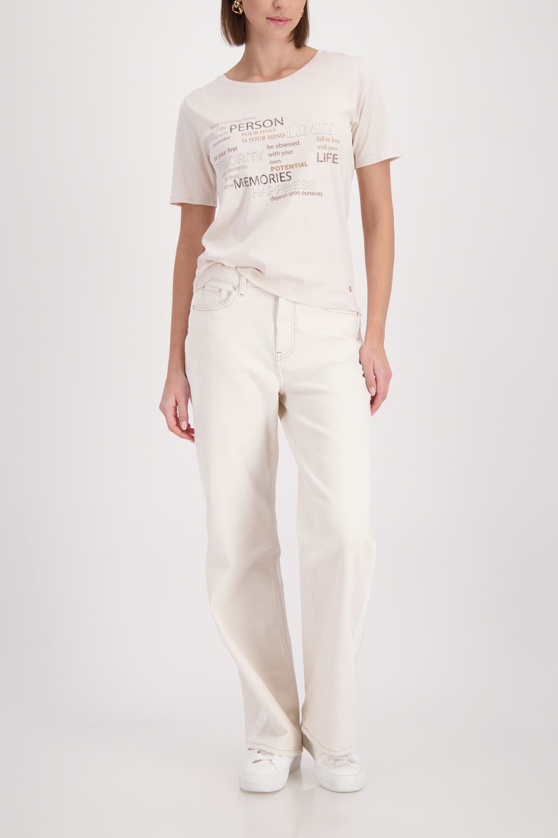 MONARI T-Shirt, champagne beige