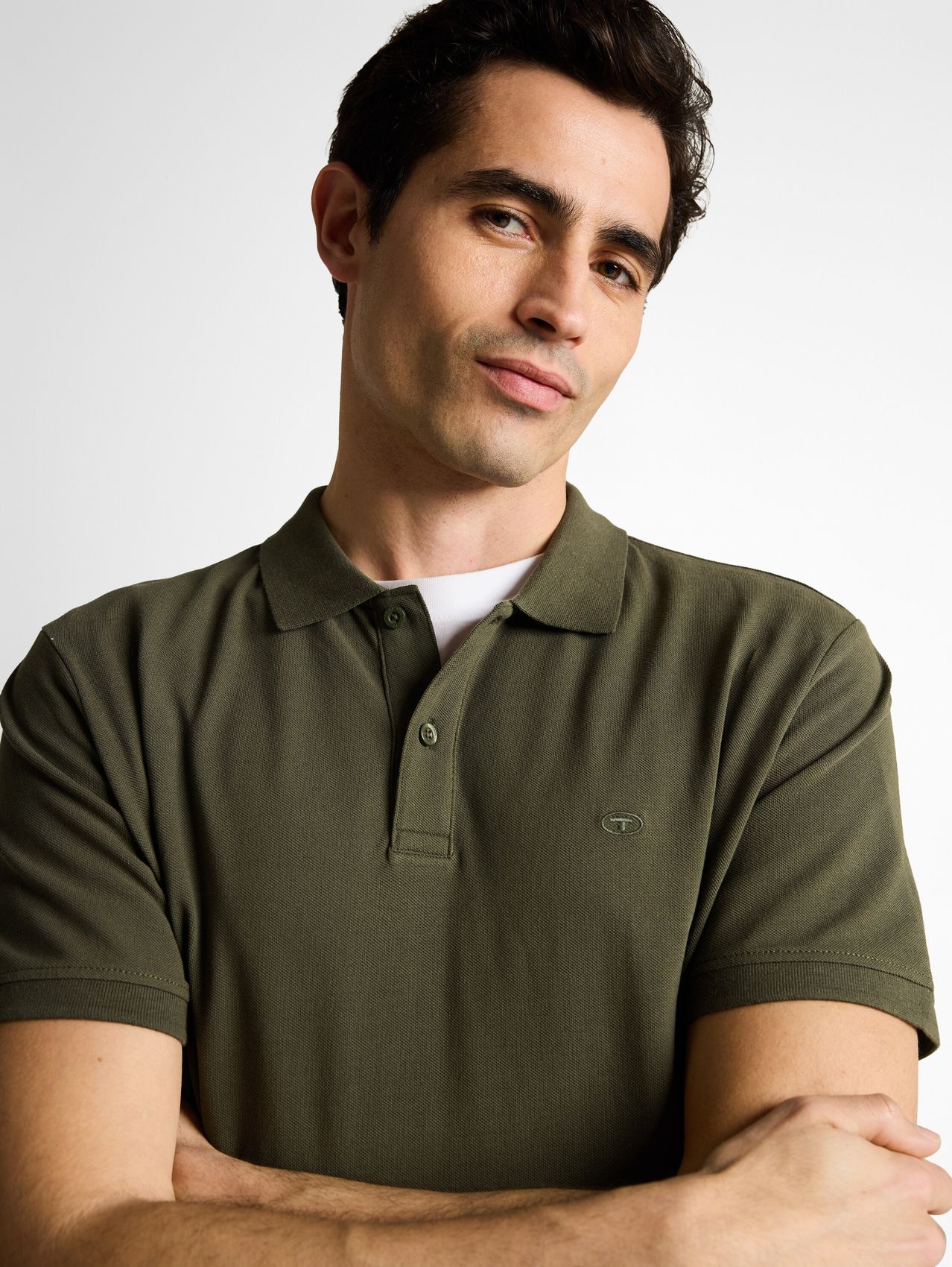 TOM TAILOR Piqué Poloshirt mit Logo-Stickerei