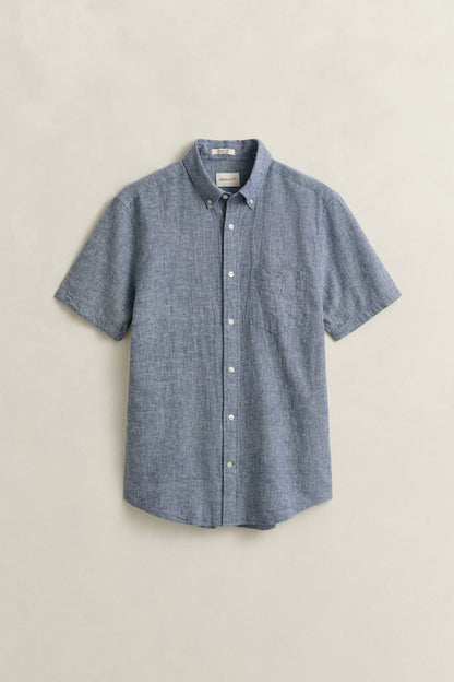 GANT Kurzarm-Hemd aus Leinenmix 5XL