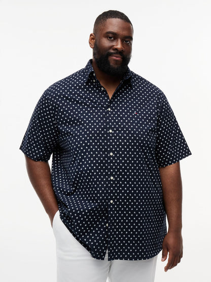 TOMMY HILFIGER BT--FLEX POPLIN PRT RF BD S/S-B 3XLT