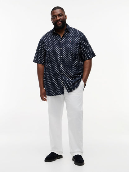 TOMMY HILFIGER BT--FLEX POPLIN PRT RF BD S/S-B