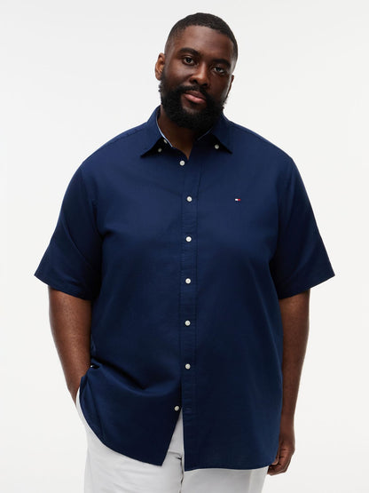 BT- LINEN BLND SOLID SS RF S-B