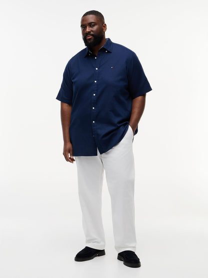 BT- LINEN BLND SOLID SS RF S-B