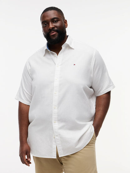 TOMMY HILFIGER BT- LINEN BLND SOLID SS RF S-B