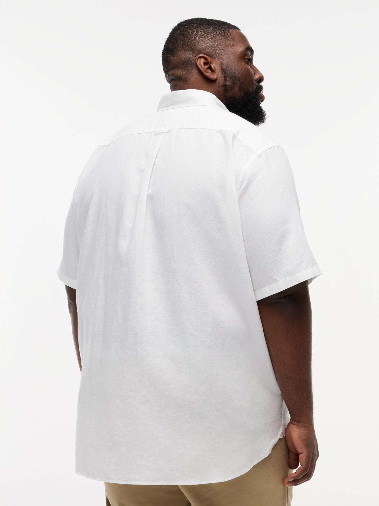TOMMY HILFIGER BT- LINEN BLND SOLID SS RF S-B