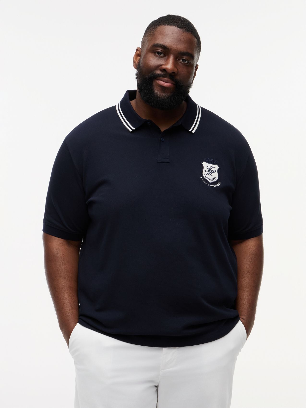 TOMMY HILFIGER BT-PIQUE BADGE REG POLO-B 3XLT