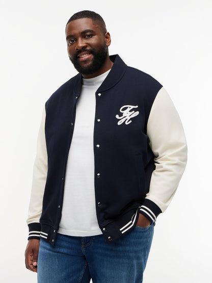 TOMMY HILFIGER Plus Logo Appliqué Colour-Blocked Bomber Jacket 4XLT