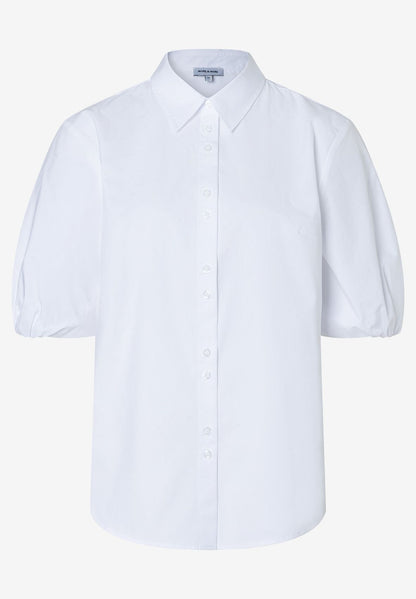 MORE & MORE Bluse mit plissierten Ärmeln