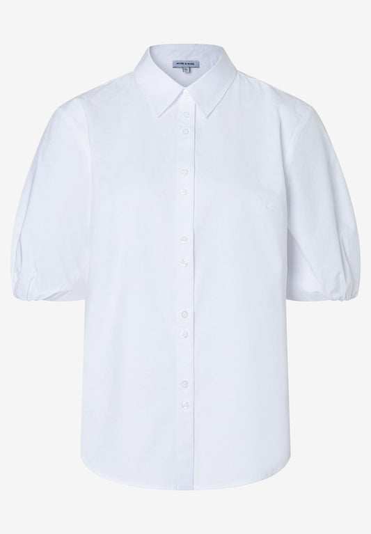 MORE & MORE Bluse mit plissierten Ärmeln