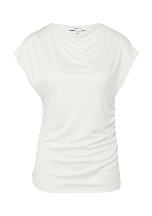 COMMA Viskose-Top mit Raffdetails