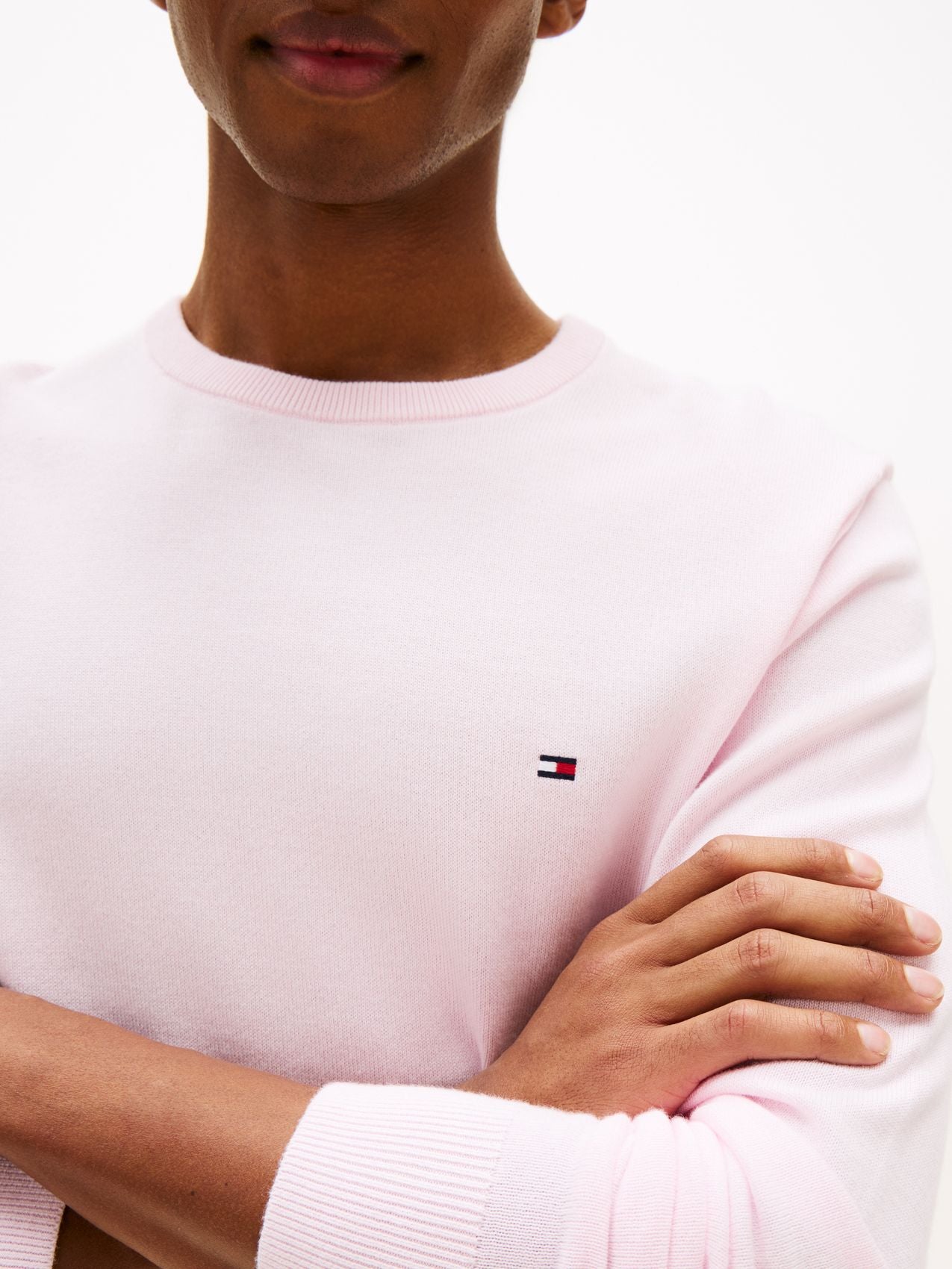 TOMMY HILFIGER Flag Embroidery Crew Neck Jumper