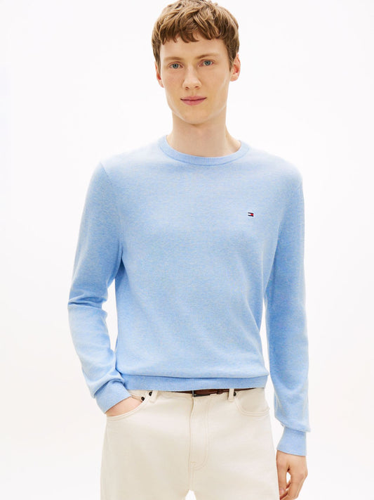 TOMMY HILFIGER Flag Embroidery Crew Neck Jumper