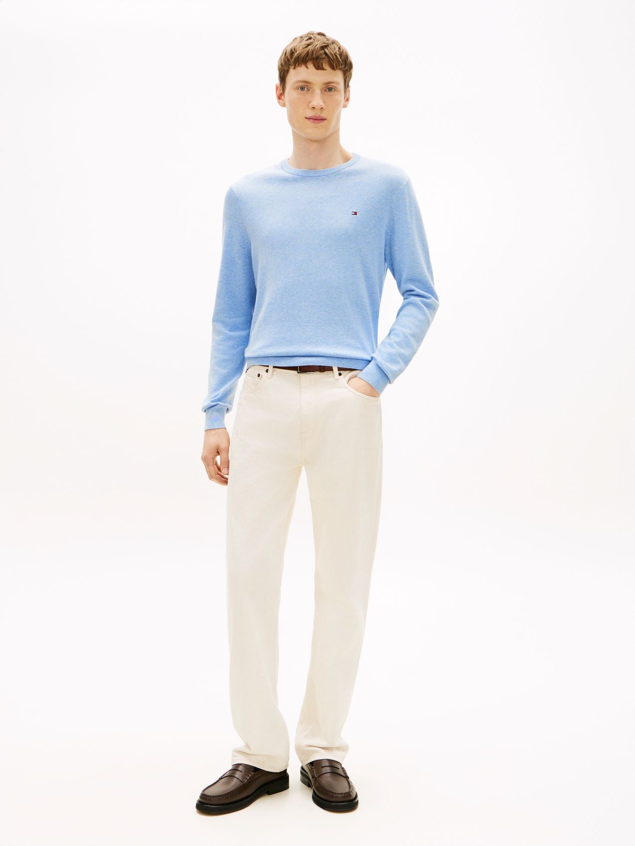 TOMMY HILFIGER Flag Embroidery Crew Neck Jumper