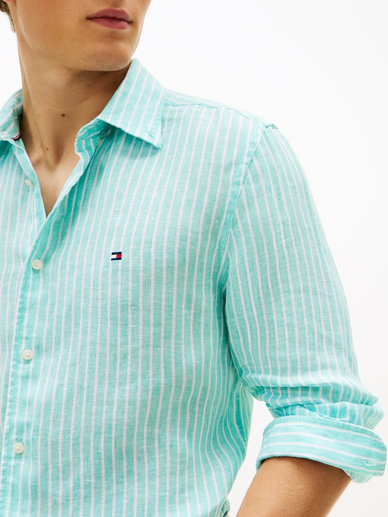 TOMMY HILFIGER Leinenhemd mit Bengal-Streifen
