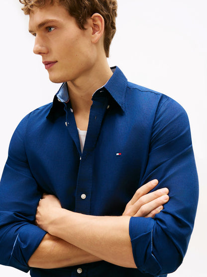 TOMMY HILFIGER Regular Fit Linen Blend Button-Down Shirt