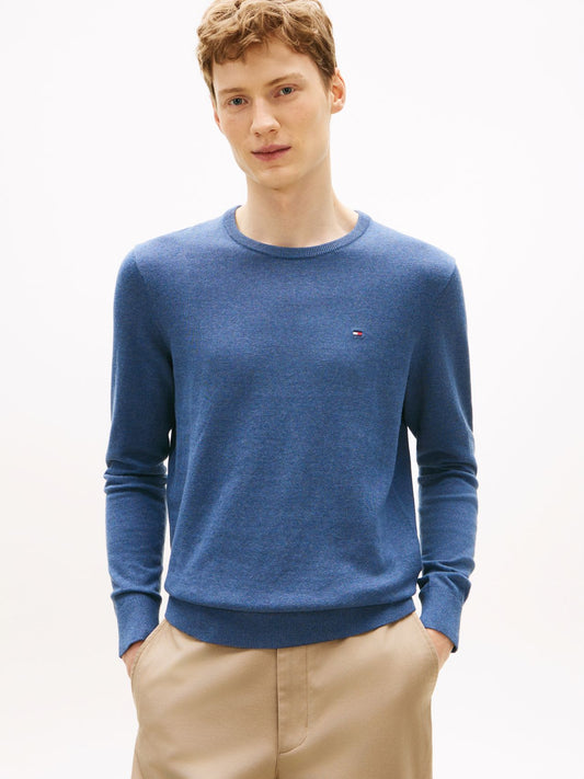 TOMMY HILFIGER Flag Embroidery Crew Neck Jumper