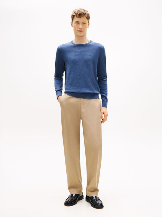 TOMMY HILFIGER Flag Embroidery Crew Neck Jumper