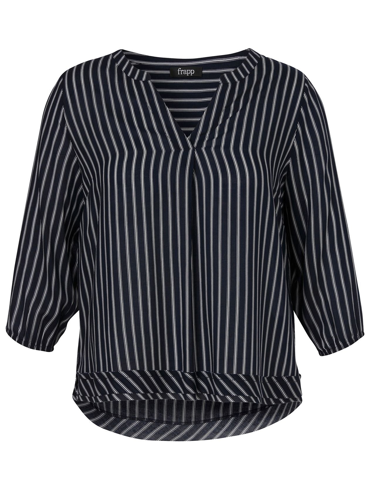 FRAPP Bluse V-Ausschnitt 3/4 Arm Druck 48